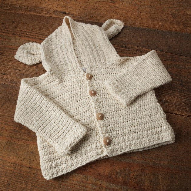 Appalachian Baby Lamb's Ear CROCHET Cardigan Kit