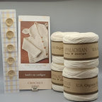 Appalachian Baby Lamb's Ear CROCHET Cardigan Kit