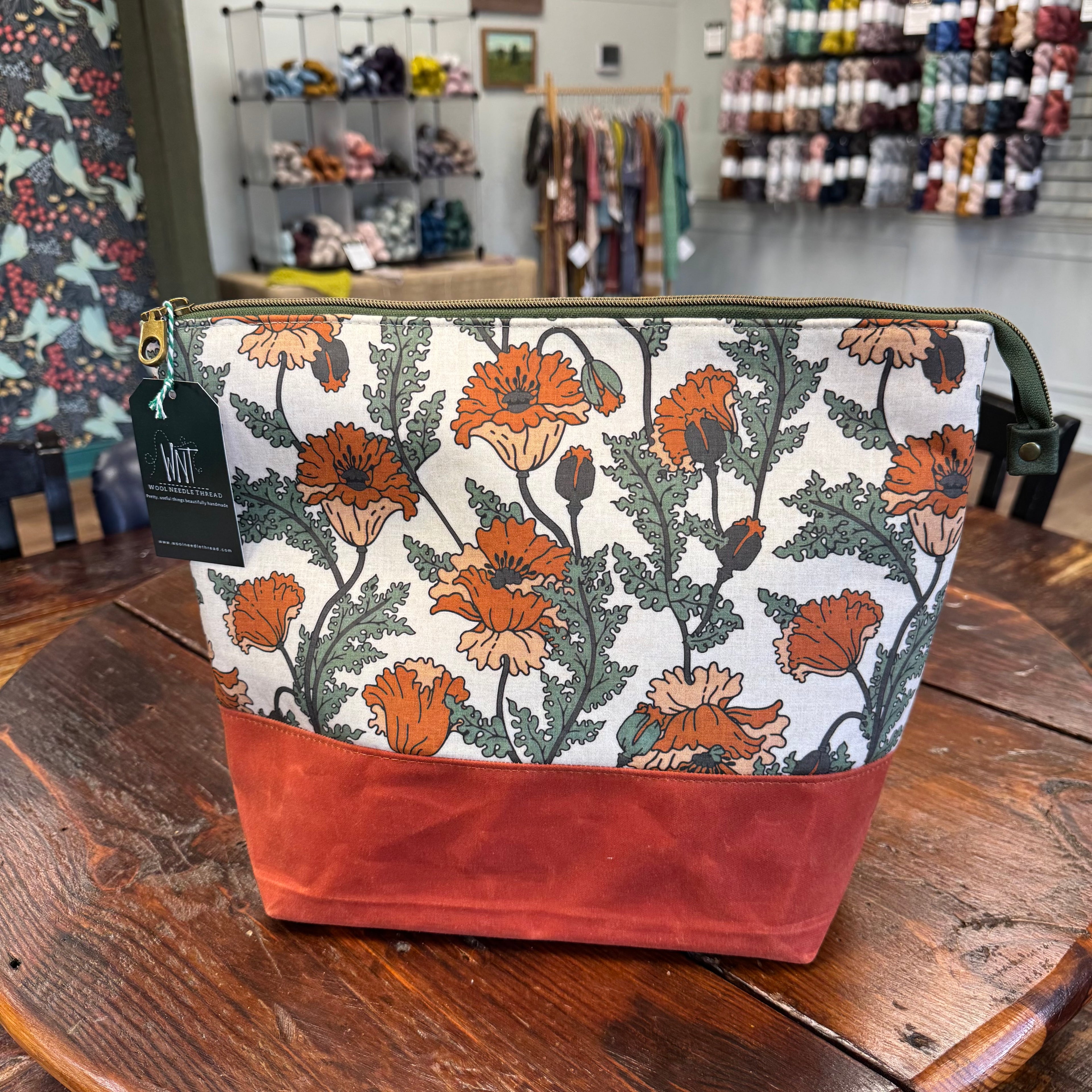 Wool Needle Thread XL Zipper Bag