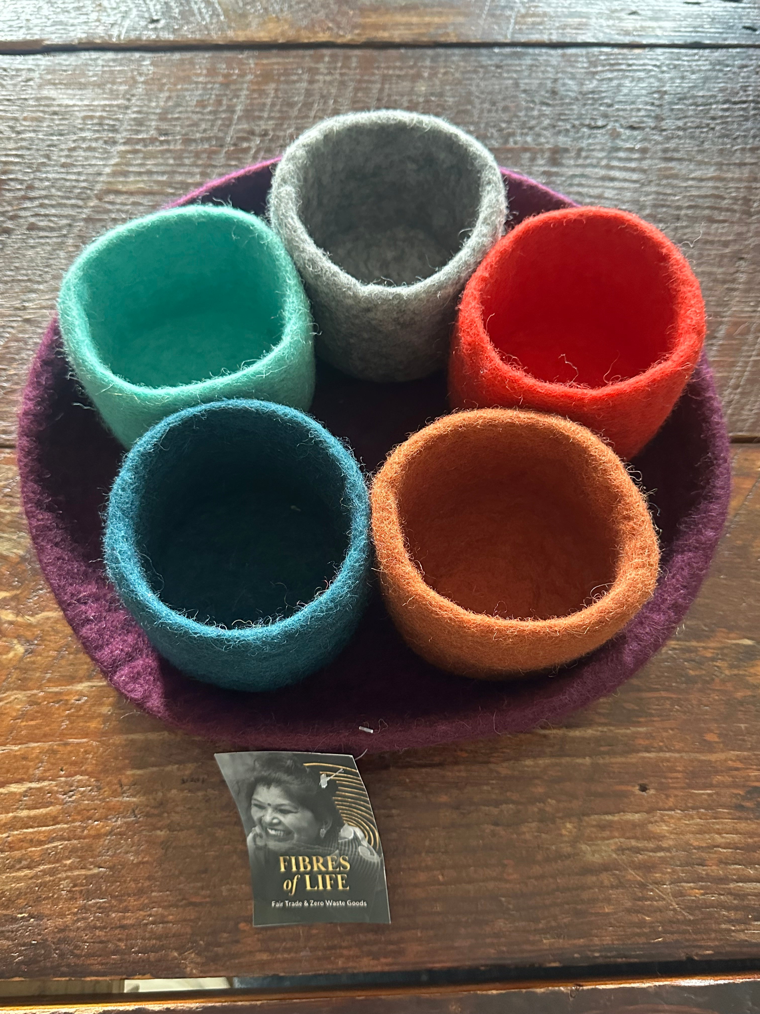 Fibres of Life Felted Tidy Pod Set