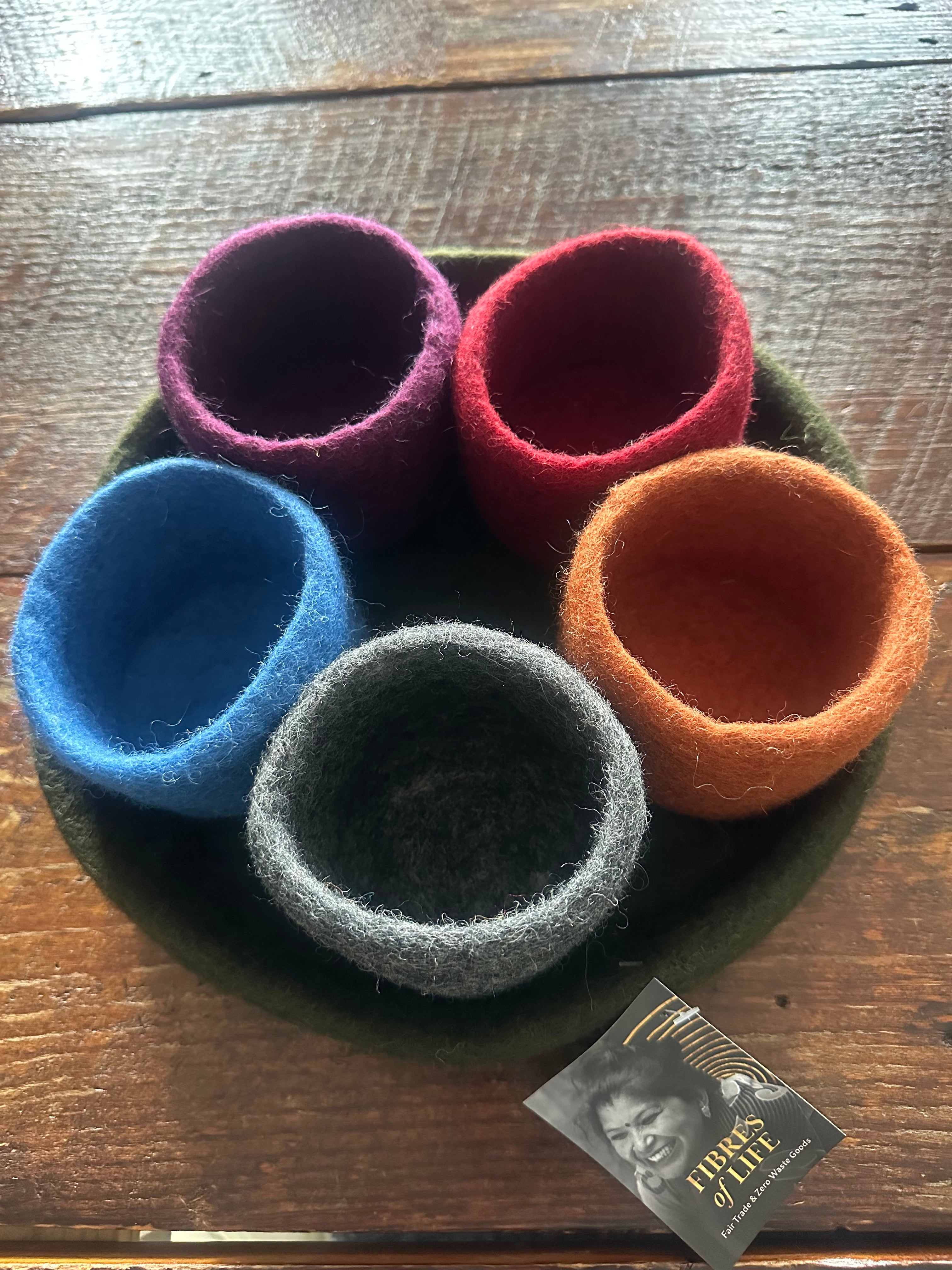 Fibres of Life Felted Tidy Pod Set