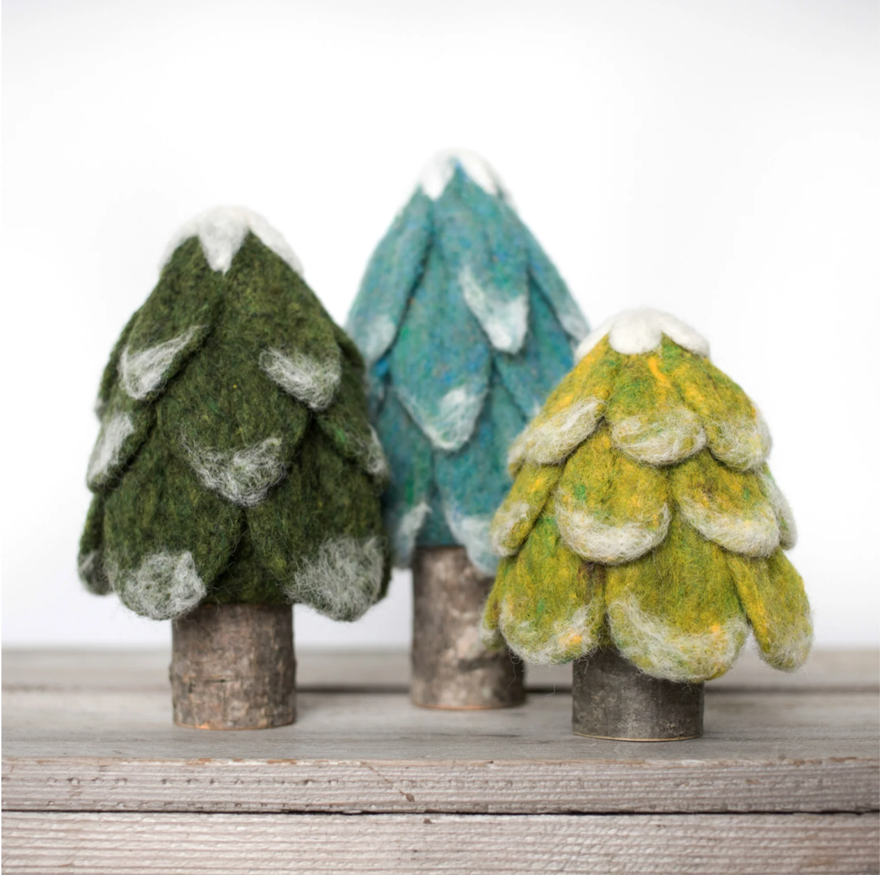 Felted Sky Evergreen Trees Needle Felting Kit