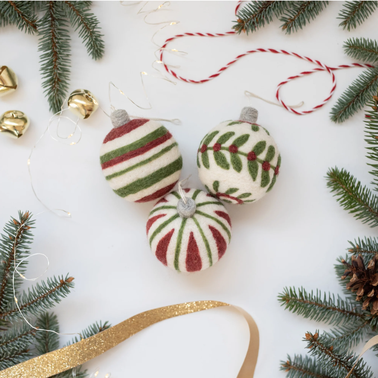Felted Sky Christmas Ornaments