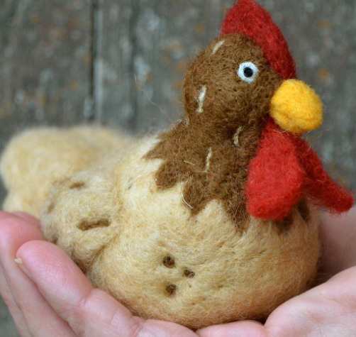 Introduction to Needle Felting: Chicken with Barbara