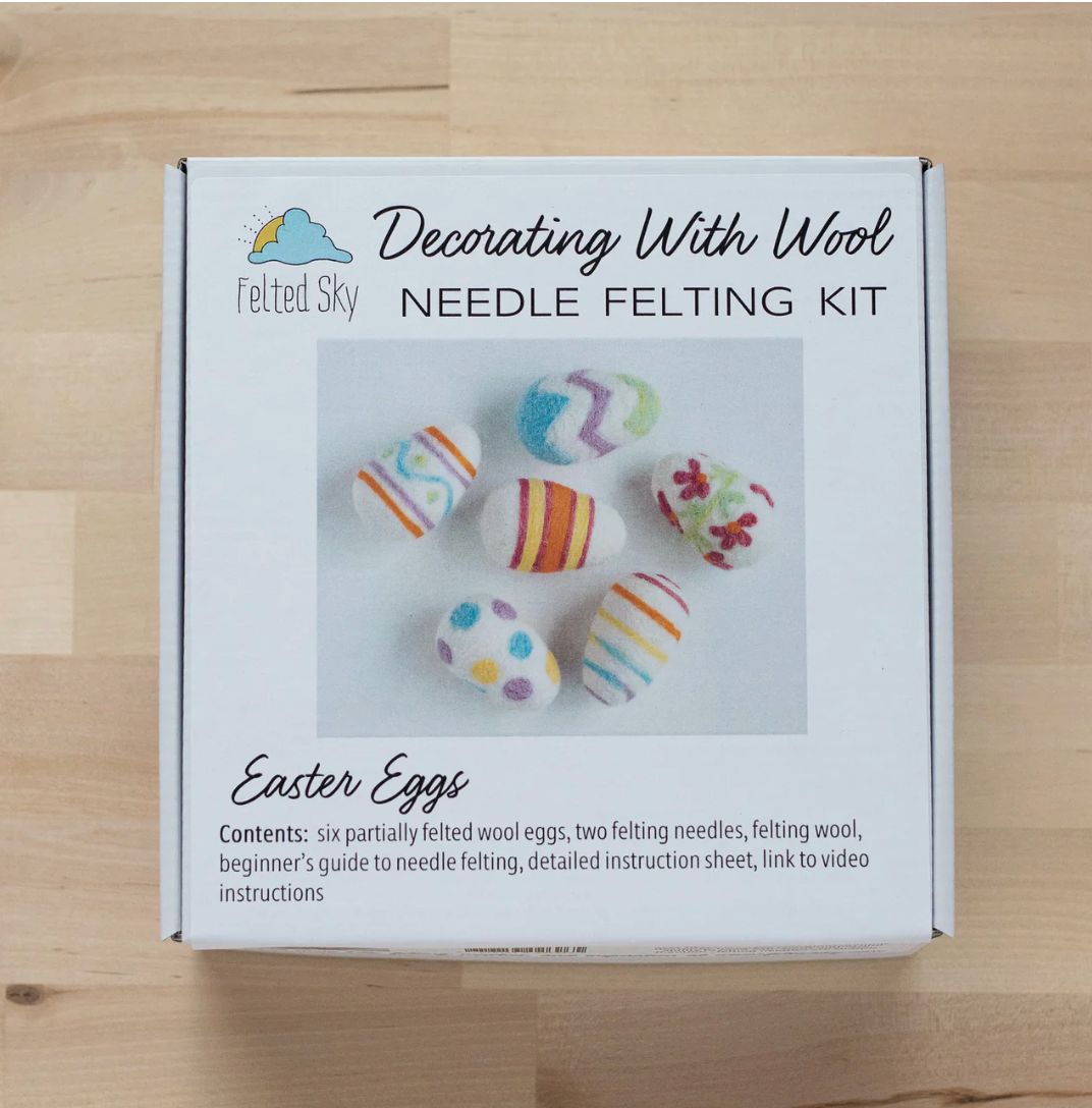 Felted Sky Easter Eggs Needle Felting Kit