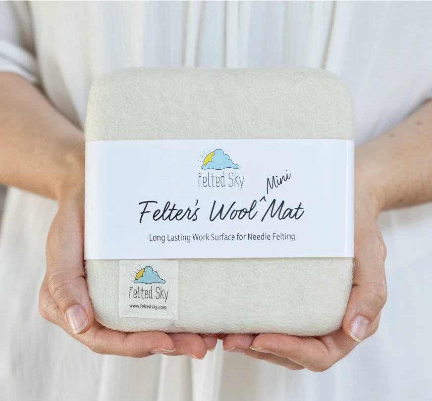 Felted Sky Wool Mini Mat
