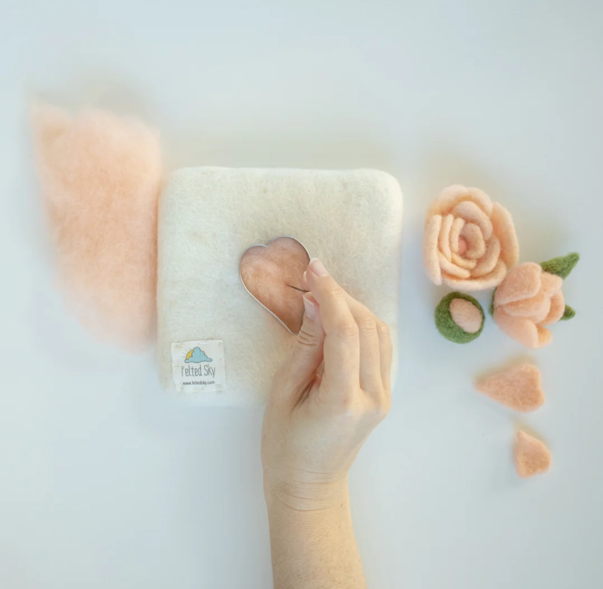 Felted Sky Wool Mini Mat