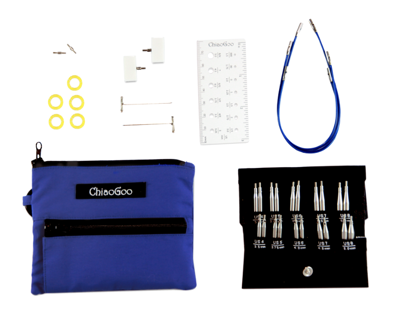 ChiaoGoo Twist Shorties Blue Set 2" & 3" Small