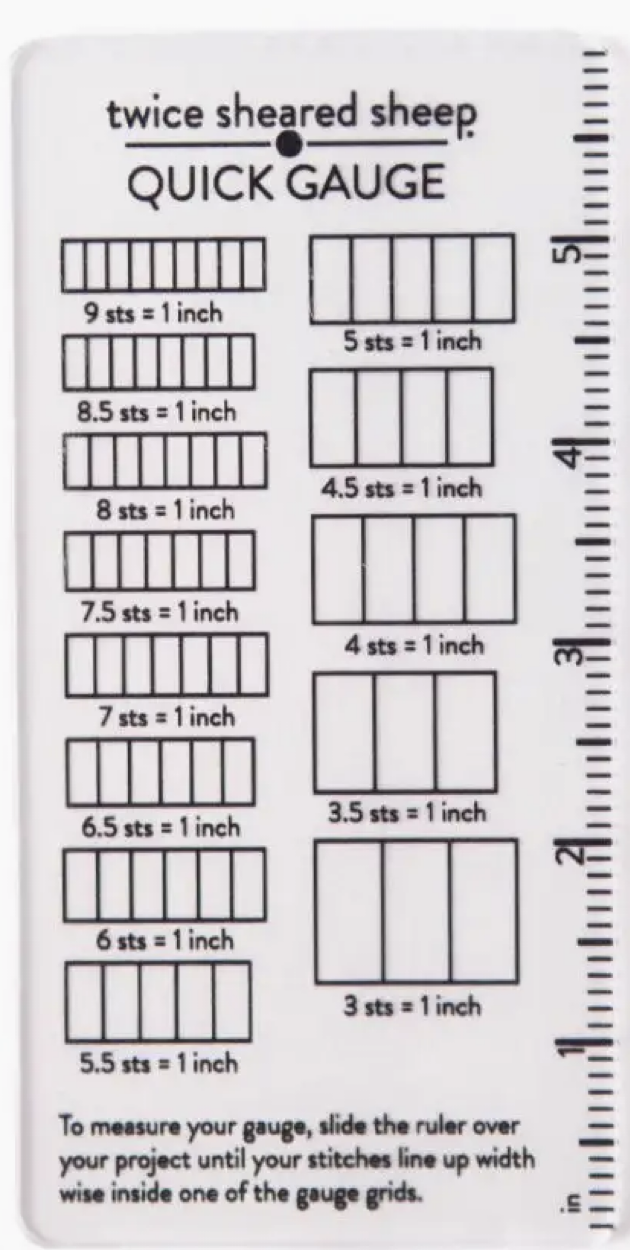 Twice Sheared Sheep Quick Gauge Ruler