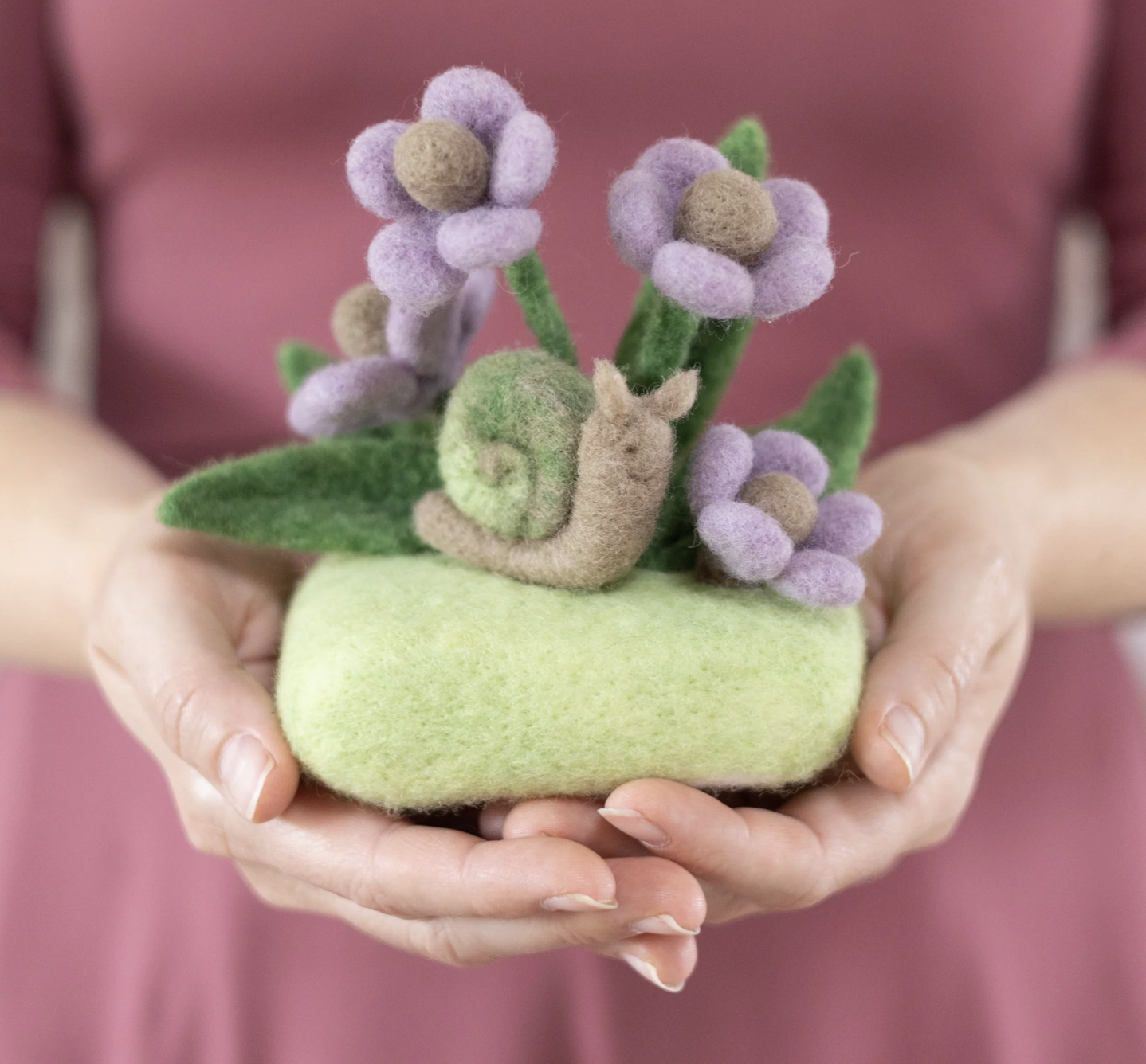 Felted Sky Garden Snail Mini Needle Felting Kit