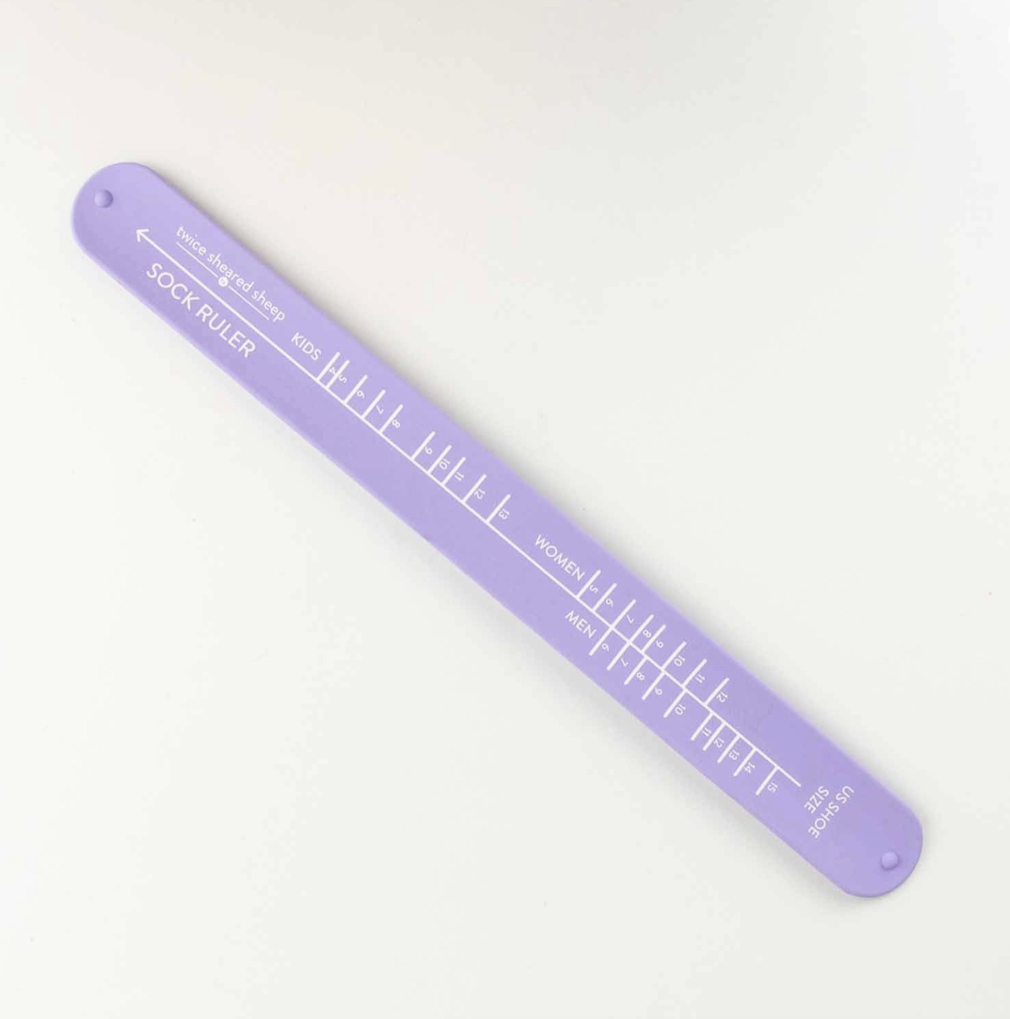 Twice Sheared Sheep Sock Sizing Ruler