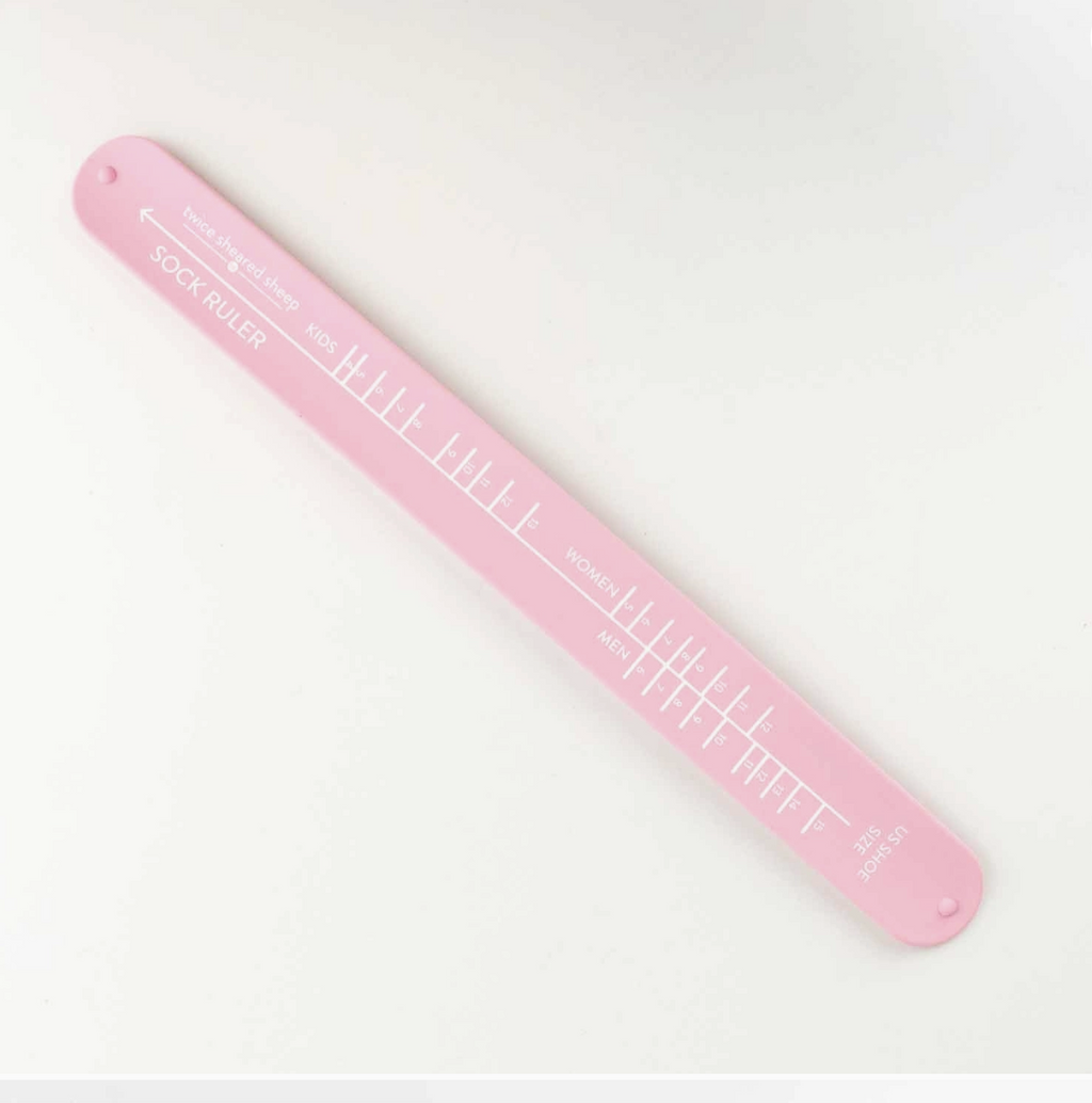 Twice Sheared Sheep Sock Sizing Ruler