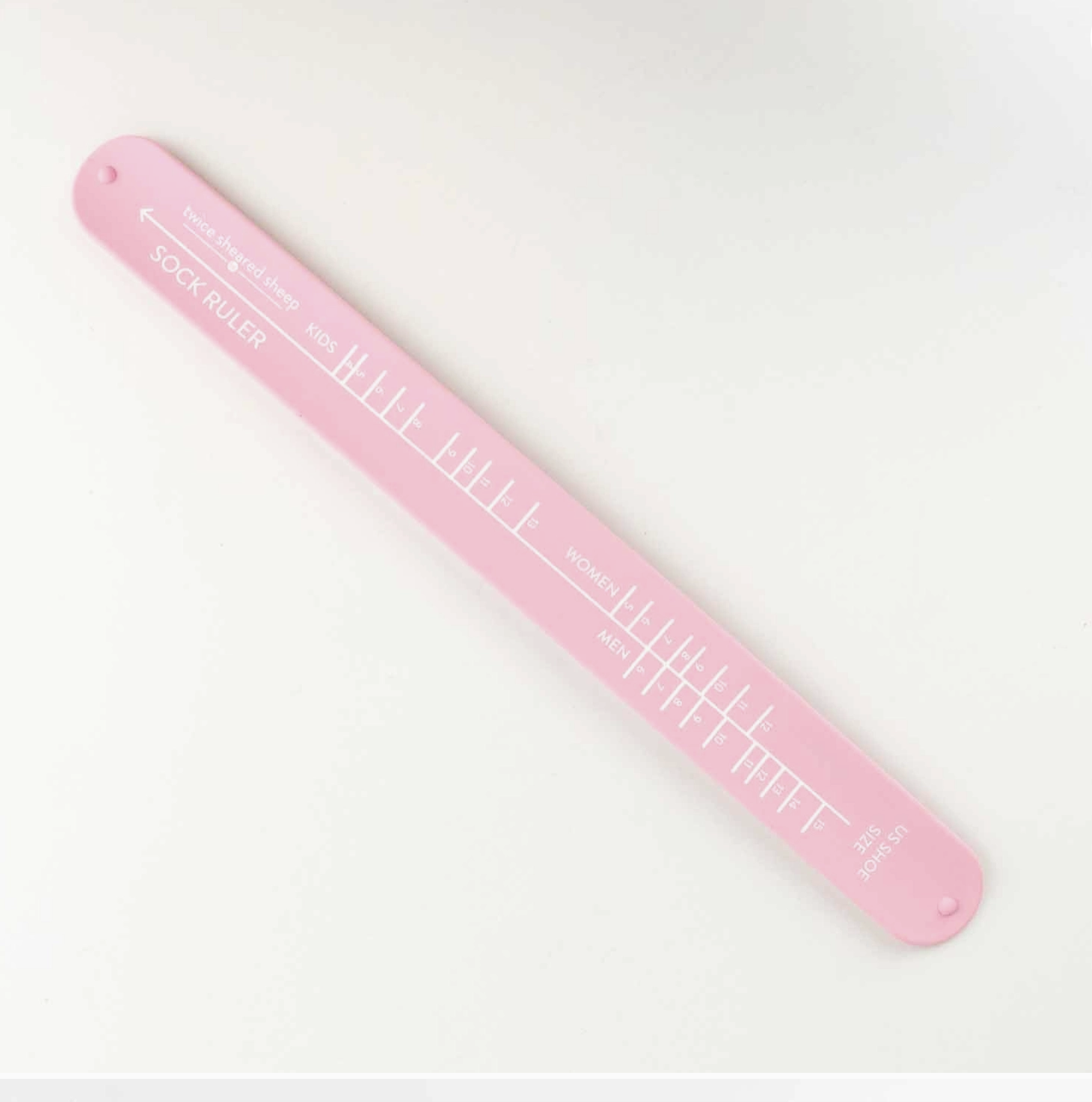 Twice Sheared Sheep Sock Sizing Ruler