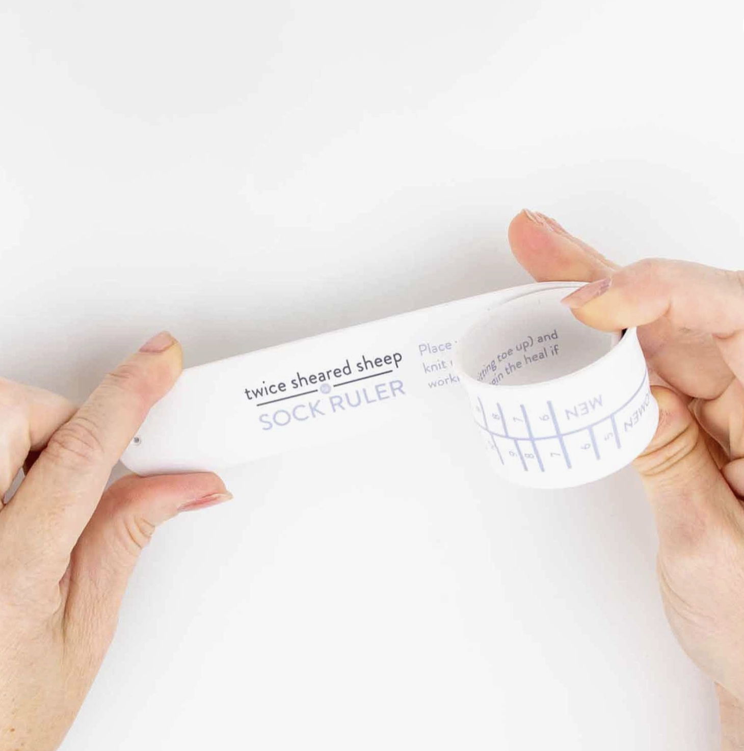 Twice Sheared Sheep Sock Sizing Ruler