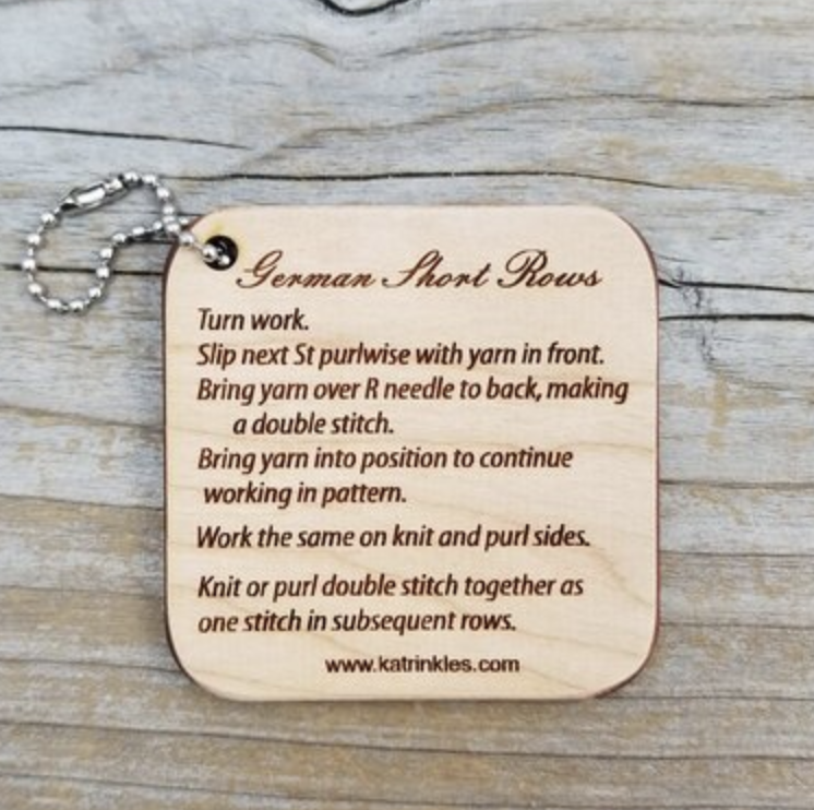 Katrinkles German Short Rows Instruction Tag