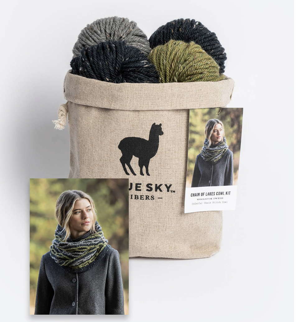 Blue Sky Fibers Chain of Lakes Cowl Kit