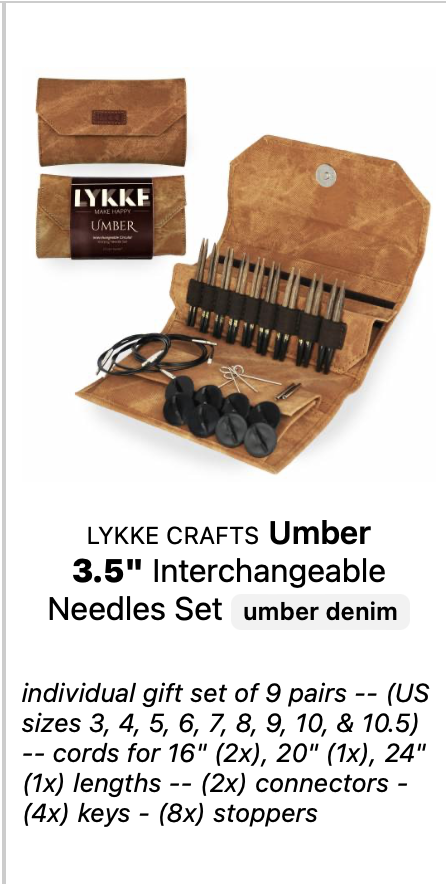 Lykke IC Set Umber Tan Denim 3.5"