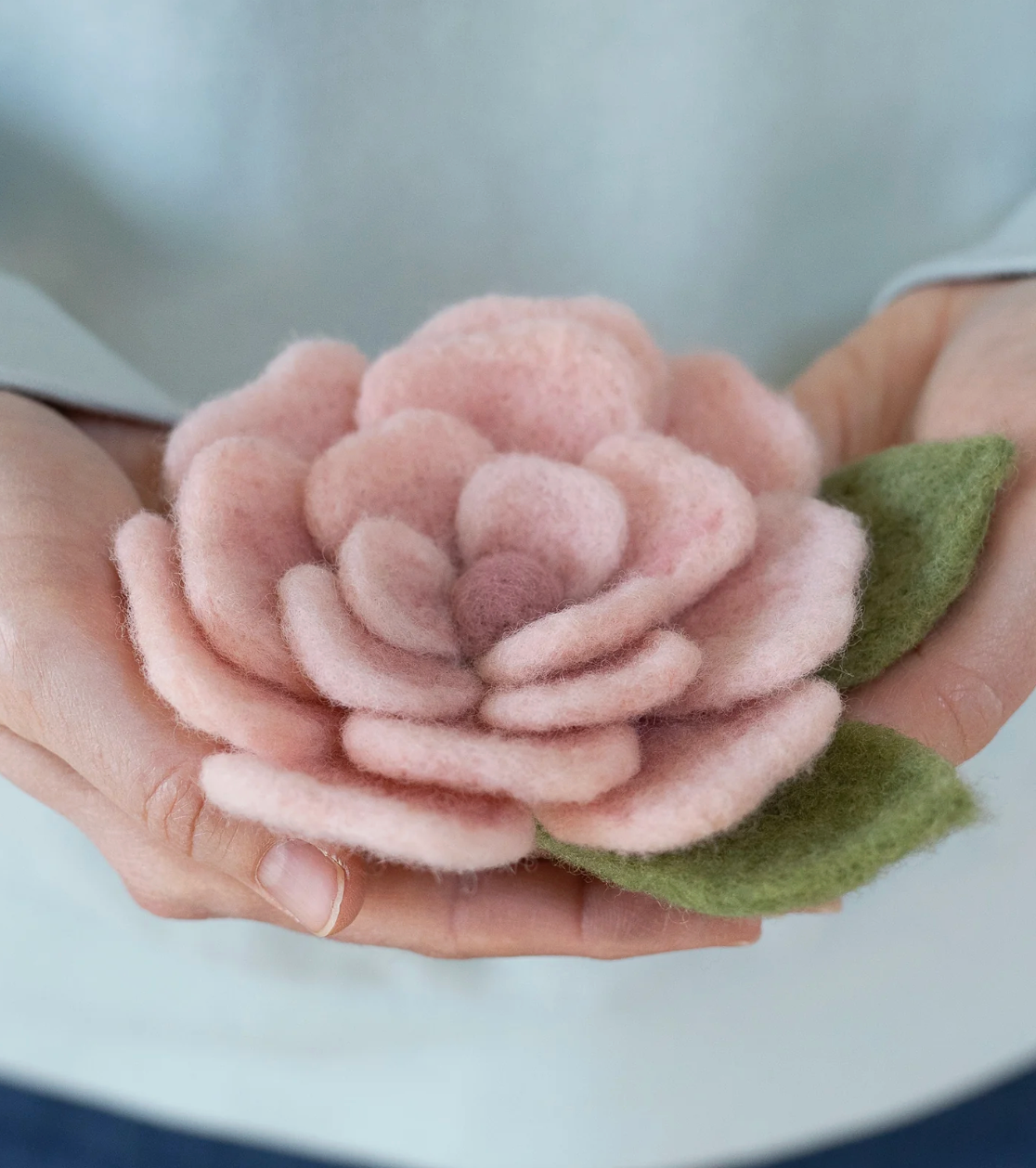 Felted Sky Pink Rose Kit