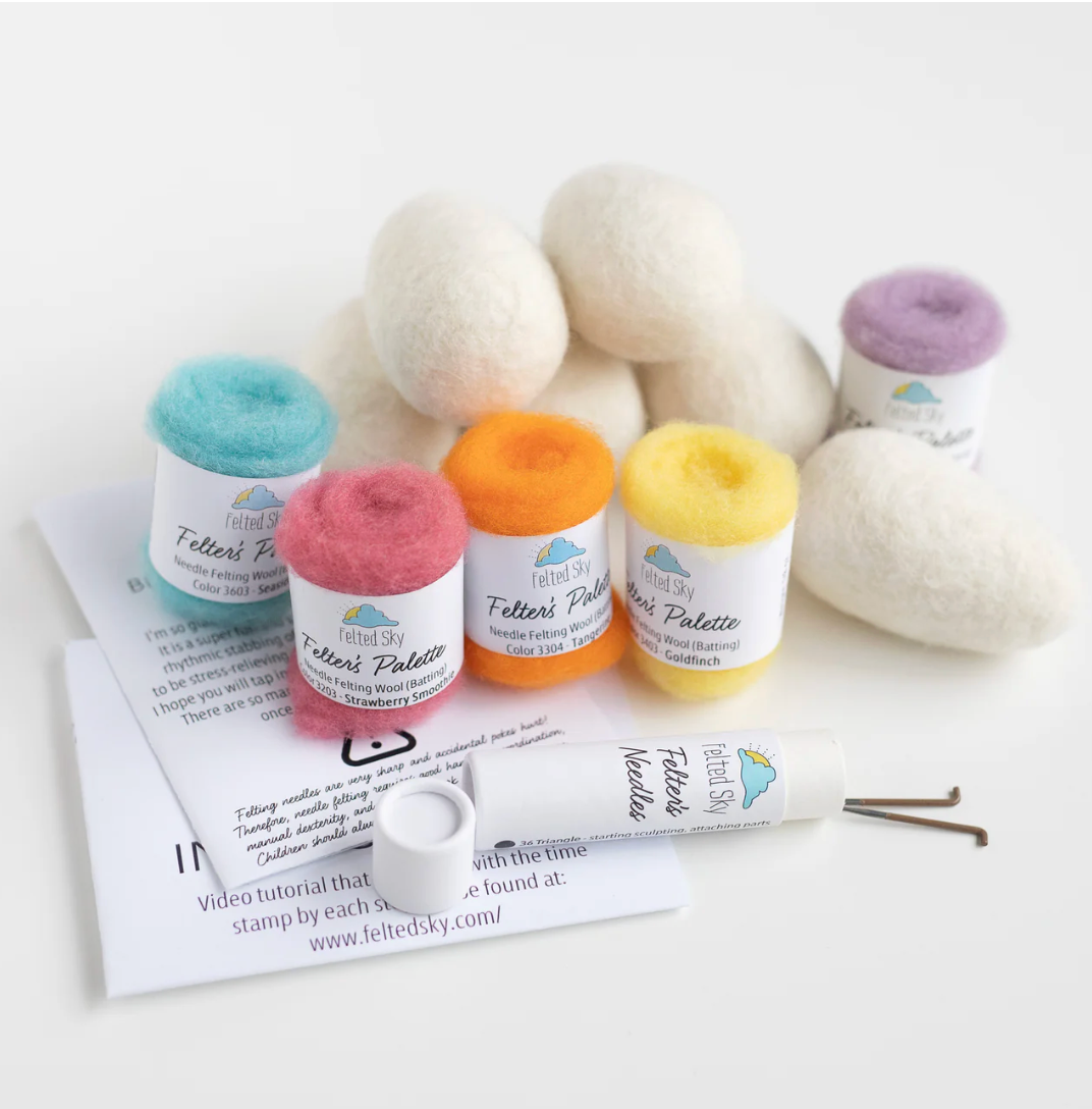 Felted Sky Easter Eggs Needle Felting Kit