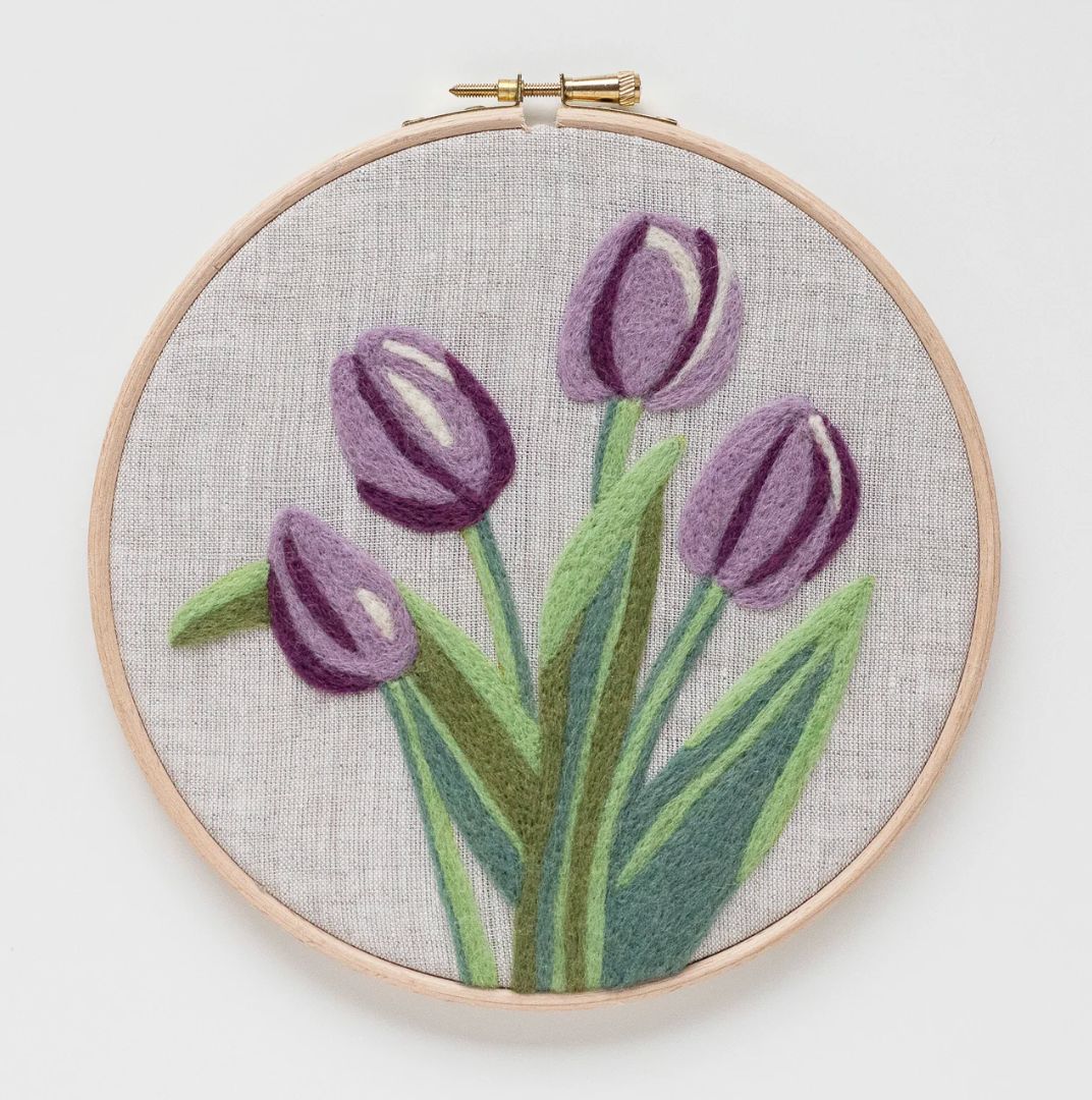 Felted Sky Tulips Needle Felting Kit