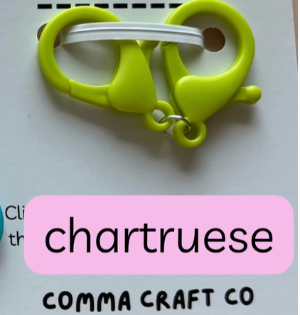 Comma Craft Stitch Marker Claw Clip Holder Keychain