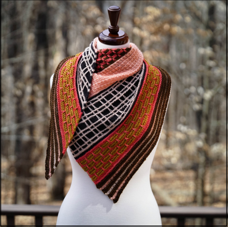 Virtual Class:  Design Your Own Multi Colored Shawl with Guest Teacher, Lisa Ross AKA Paper Daisy