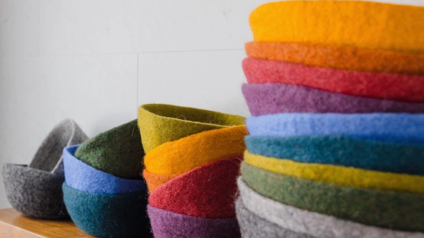 Fibres of Life Medium Felted Wool Bowl