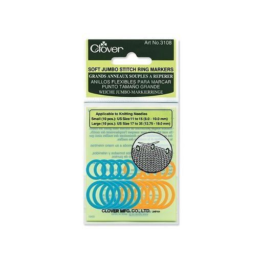 Clover Soft Jumbo Stitch Ring Markers 3108