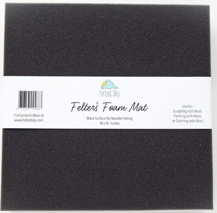 Felted Sky Foam Mat 10 inch square