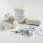 Felted Sky White Sheep Mini Needle Felting Kit