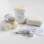 Felted Sky White Sheep Mini Needle Felting Kit